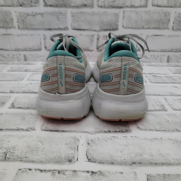 Brooks Glycerin 20 Running Sneakers WIDE Women's Size 10 Gray Teal Coral - READ - Picture 5 of 8